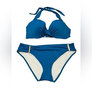 Victoria’s Secret Unforgettable Halter 38D & Forever Hipster XL Bikini 2 Pc Set